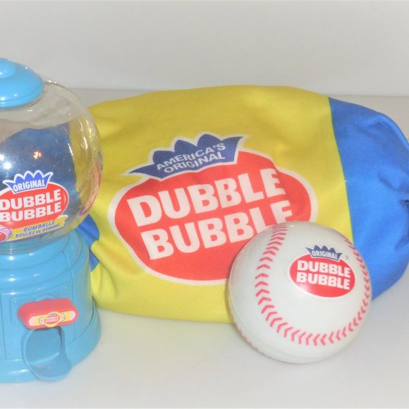 BX17 Dubble Bubble GUM MACHINE Baseball & Gum Pillow by Sweet Tang - Picture 1 of 7